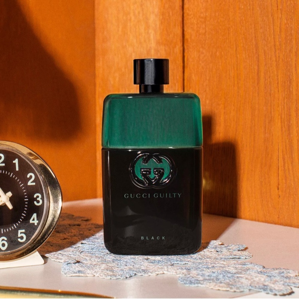 GUCCI Guilty Men's Black Pour Homme Eau de Toilette, 3oz & guilty shower gel